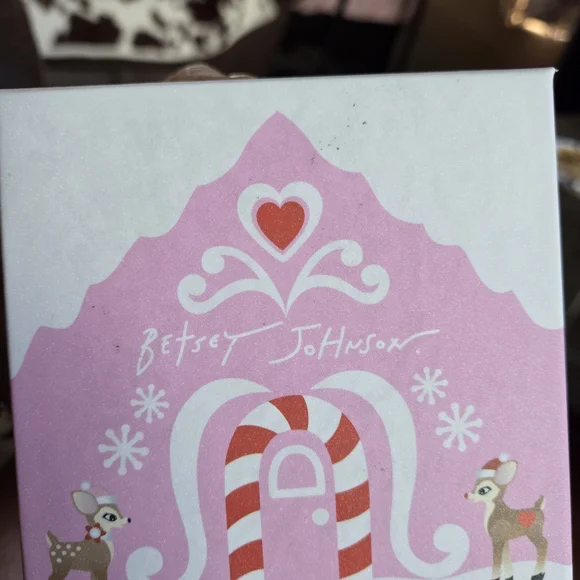 Betsey Johnson Festive Gingerbread Men Earrings - Picture 4 of 4